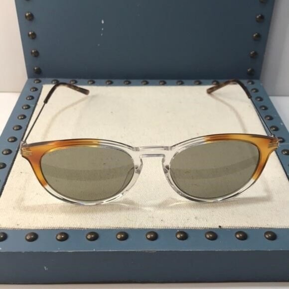 New Authentic Gucci GG1048S 004 Brown and Clear Men's Sunglasses - Picture 11 of 14